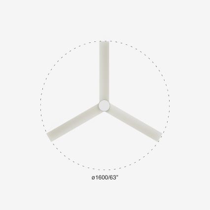FARO 34292-1TW - LED Stmívatelný ventilátor CRUISER LED/20W/230V 2700/4000/6500K pr. 160 cm bílá + dálkové ovládání