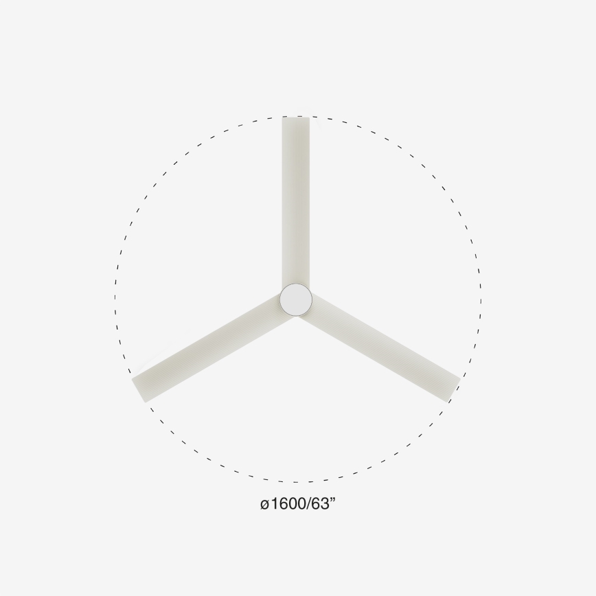 FARO 34292-1TW - LED Stmívatelný ventilátor CRUISER LED/20W/230V 2700/4000/6500K pr. 160 cm bílá + dálkové ovládání