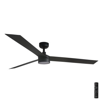 FARO 34293-1TW - LED Stmívatelný stropní ventilátor CRUISER XL LED/18W/230V 2700/4000/6500K pr. 160 cm černá + dálkové ovládání