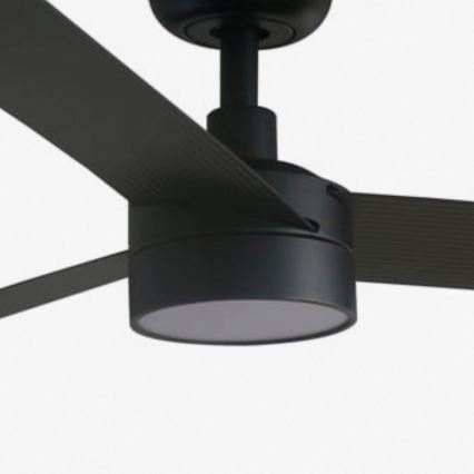 FARO 34293WT1S - LED Stmívatelný stropní ventilátor CRUISER XL LED/18W/230V 2700/3000/4000K pr. 160 cm černá Wi-Fi Tuya + dálkové ovládání