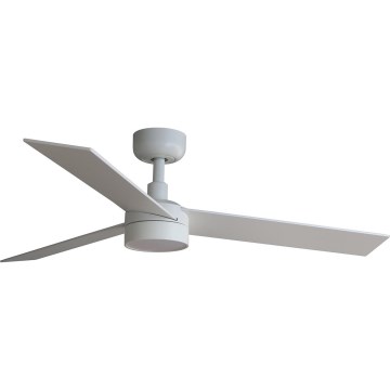 FARO 34295WT-1TW - LED Stmívatelný stropní ventilátor RUDDER S LED/18W/230V 2700/4350/6000K bílá/béžová pr. 106 cm Wi-Fi Tuya + dálkové ovládání
