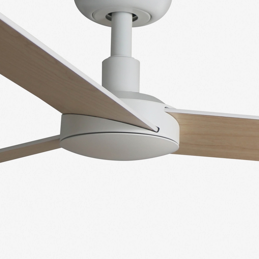 FARO 34295WT - Stropní ventilátor RUDDER S bílá/béžová pr. 106 cm Wi-Fi Tuya + dálkové ovládání