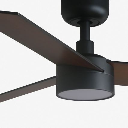 FARO 34296-1TW - LED Stmívatelný stropní ventilátor RUDDER S LED/18W/230V 2700/3000/4000K pr. 106 cm černá + dálkové ovládání