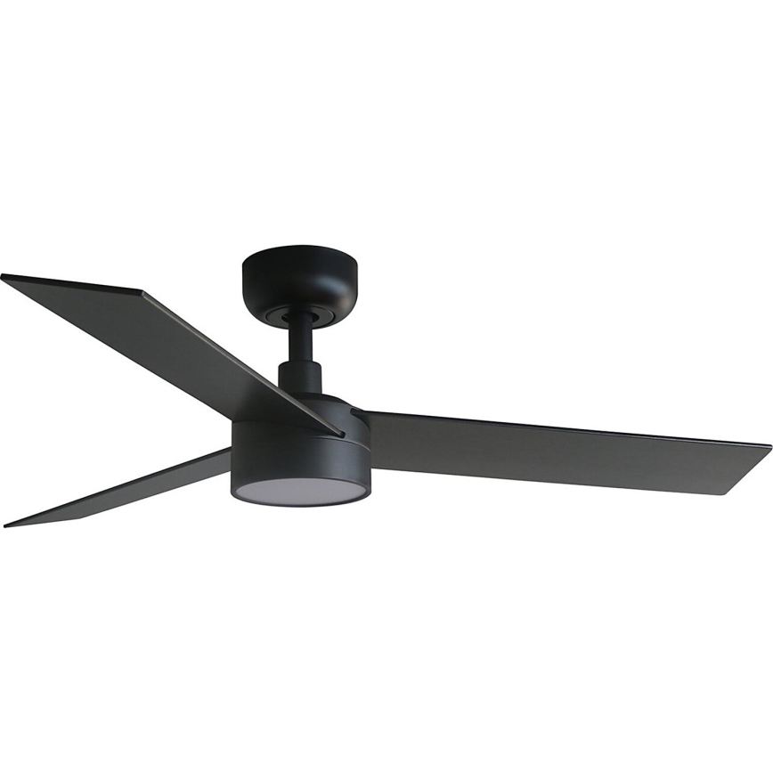 FARO 34296WT-1TW - LED Stmívatelný stropní ventilátor RUDDER S LED/18W/230V 2700/4350/6000K černá/hnědápr. 106 cm Wi-Fi Tuya + dálkové ovládání