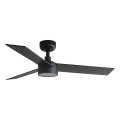 FARO 34296WT1S - LED Stmívatelný stropní ventilátor RUDDER S LED/18W/230V 2700/3000/4000K pr. 106 cm hnědá/černá Wi-Fi Tuya + dálkové ovládání