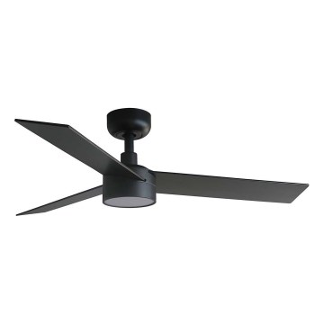 FARO 34296WT1S - LED Stmívatelný stropní ventilátor RUDDER S LED/18W/230V 2700/3000/4000K pr. 106 cm hnědá/černá Wi-Fi Tuya + dálkové ovládání