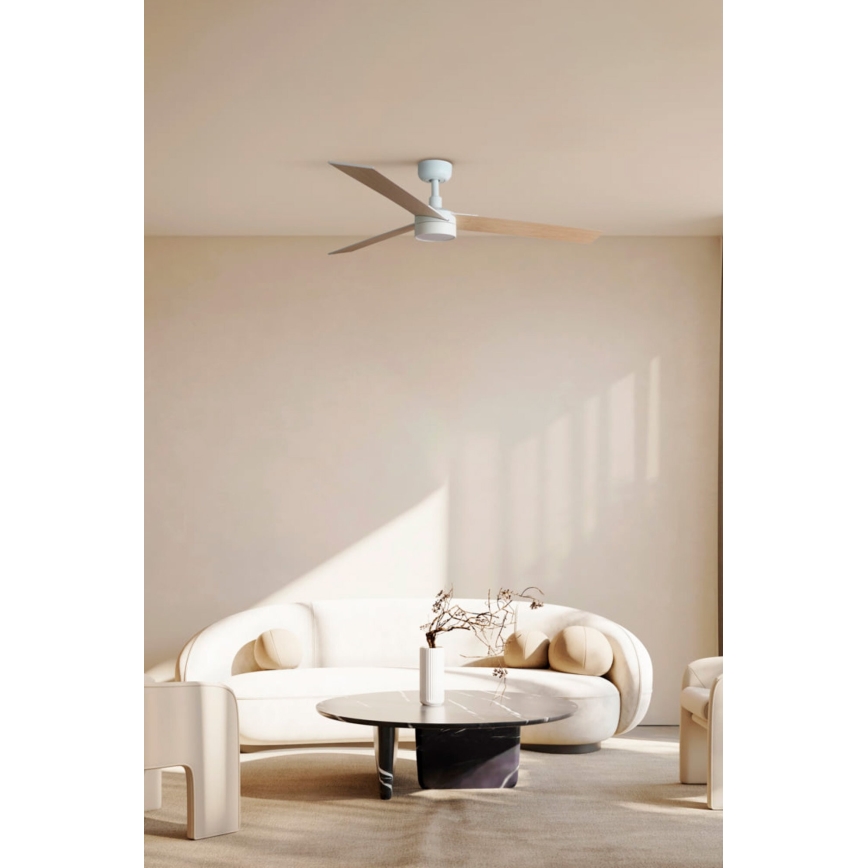 FARO 34297-1TW - LED Stmívatelný ventilátor RUDDER L LED/20W/230V 2700/3000/4000K pr. 132 cm + dálkové ovládání