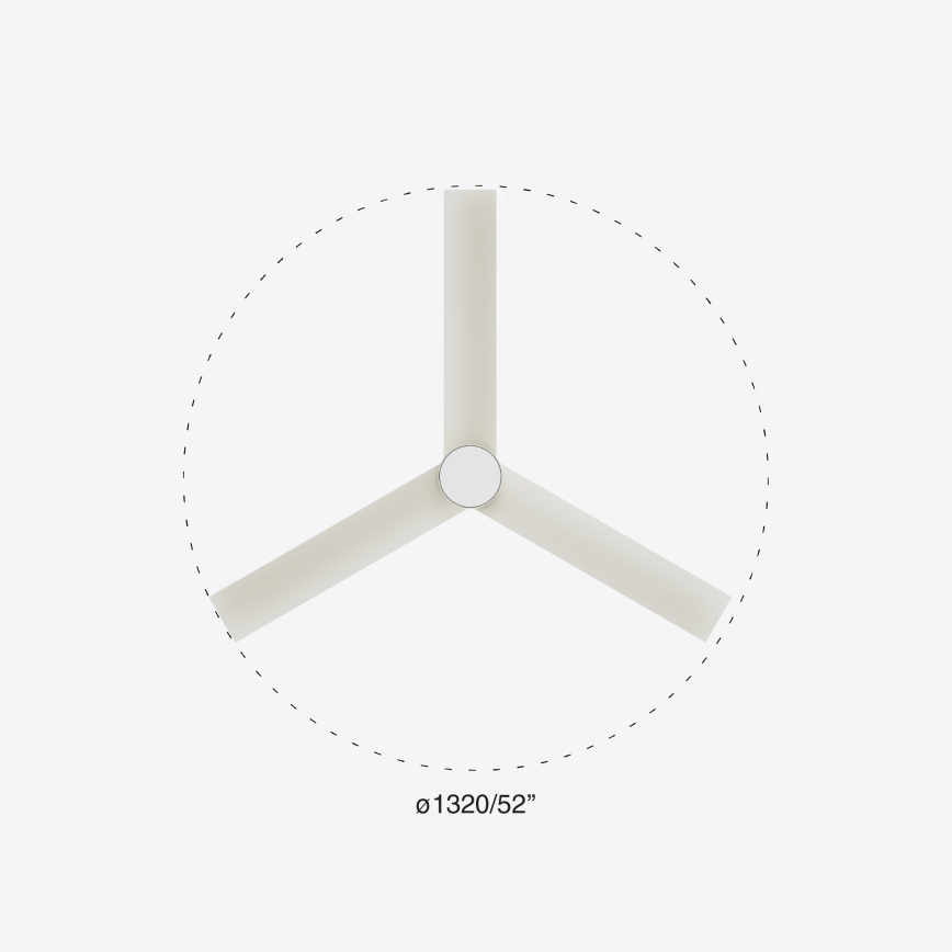 FARO 34297-1TW - LED Stmívatelný ventilátor RUDDER L LED/20W/230V 2700/3000/4000K pr. 132 cm + dálkové ovládání