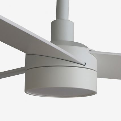 FARO 34297WT-1TW - LED Stmívatelný stropní ventilátor RUDDER L LED/18W/230V 2700/4350/6000K bílá pr. 132 cm Wi-Fi Tuya + dálkové ovládání