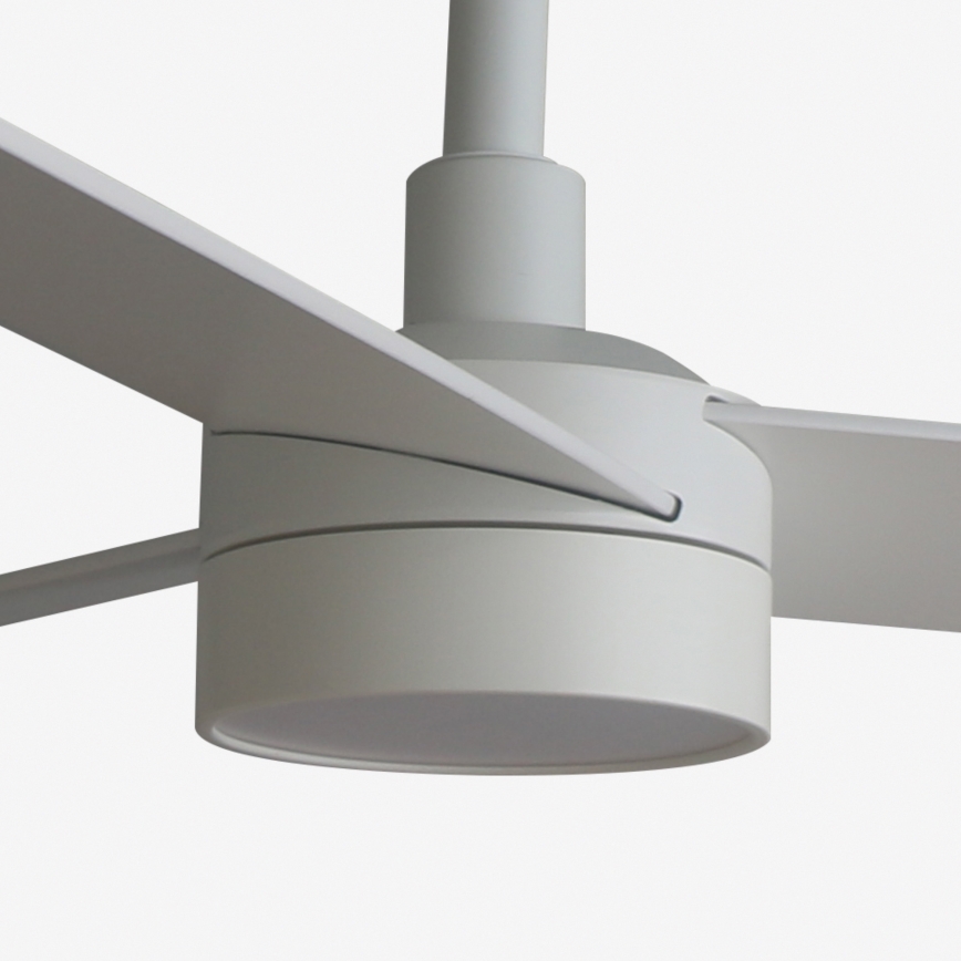FARO 34297WT-1TW - LED Stmívatelný stropní ventilátor RUDDER L LED/18W/230V 2700/4350/6000K bílá pr. 132 cm Wi-Fi Tuya + dálkové ovládání