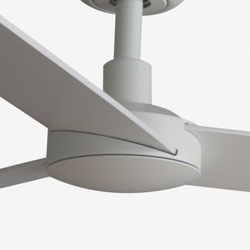FARO 34297WT - Stropní ventilátor RUDDER L bílá/béžová pr. 132 cm Wi-Fi Tuya + dálkové ovládání