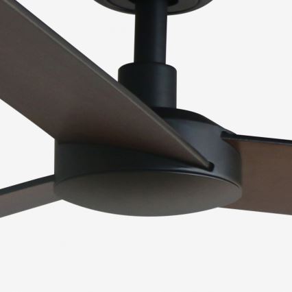 FARO 34298WT - Stropní ventilátor RUDDER L černá/wenge pr. 132 cm Wi-Fi Tuya + dálkové ovládání