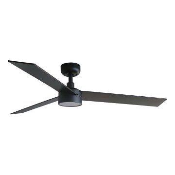 FARO 34298WT1S - LED Stmívatelný stropní ventilátor RUDDER L LED/18W/230V 2700/3000/4000K pr. 132 cm hnědá/černá Wi-Fi Tuya + dálkové ovládání