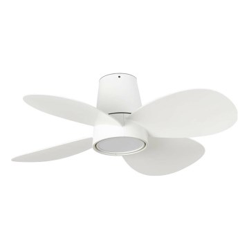 FARO 34315 - LED Stmívatelný stropní ventilátor KLOVER S LED/20W/230V 2700/4000/6500K bílá pr. 80 cm + dálkové ovládání