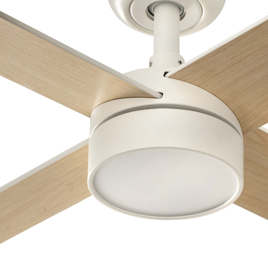 FARO 34355-1TW - LED Stmívatelný stropní ventilátor RUDDER L LED/20W/230V bílá/béžová pr. 132 cm + dálkové ovládání