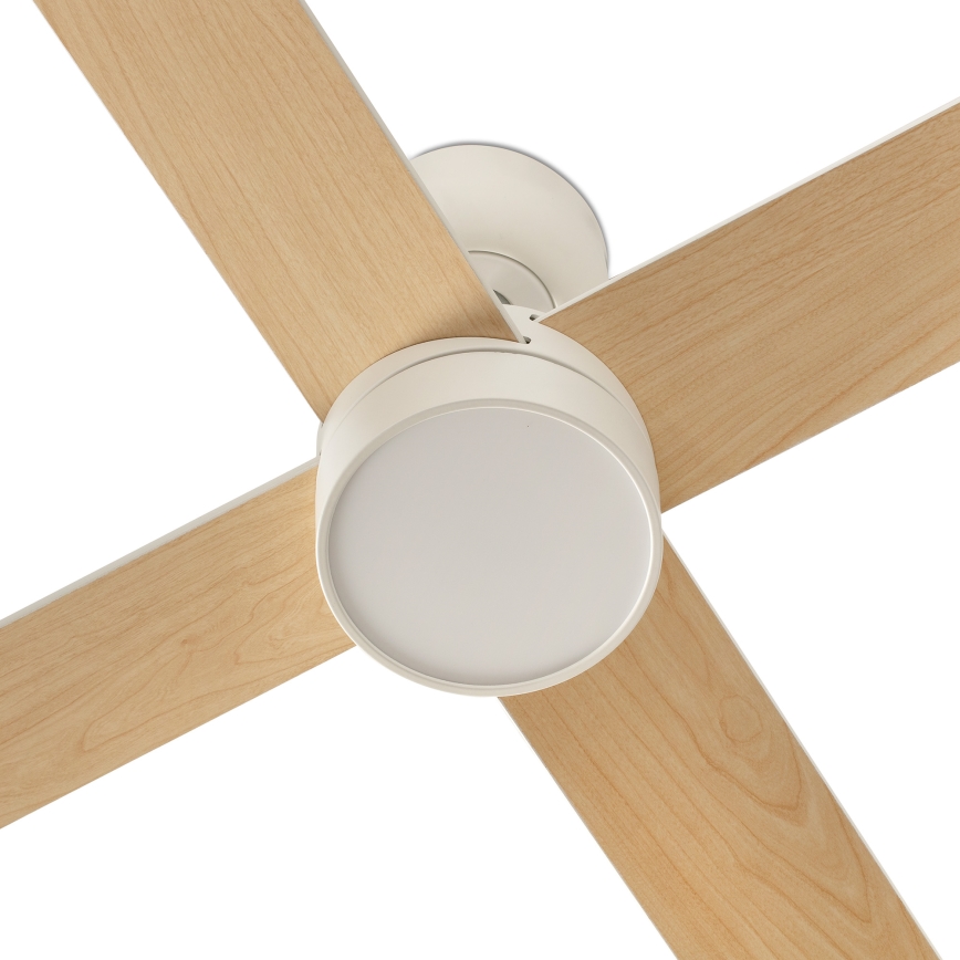 FARO 34355-1TW - LED Stmívatelný stropní ventilátor RUDDER L LED/20W/230V bílá/béžová pr. 132 cm + dálkové ovládání