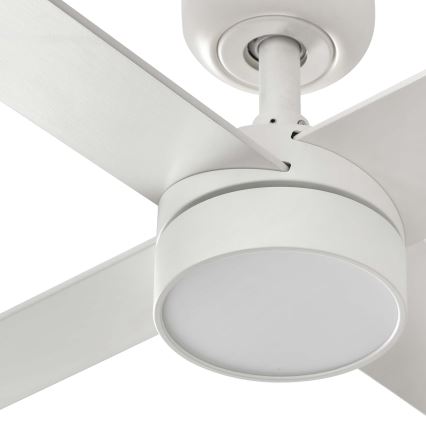 FARO 34355-1TW - LED Stmívatelný stropní ventilátor RUDDER L LED/20W/230V bílá/béžová pr. 132 cm + dálkové ovládání