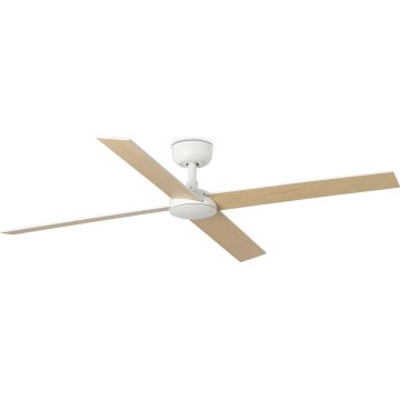 FARO 34355WT - Stropní ventilátor RUDDER L bílá/béžová pr. 132 cm Wi-Fi Tuya + dálkové ovládání