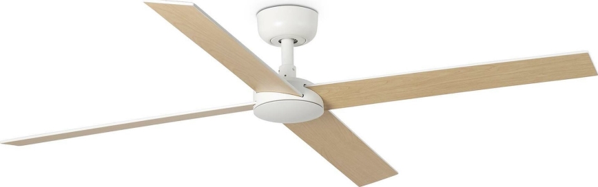 FARO 34355WT - Stropní ventilátor RUDDER L bílá/béžová pr. 132 cm Wi-Fi Tuya + dálkové ovládání