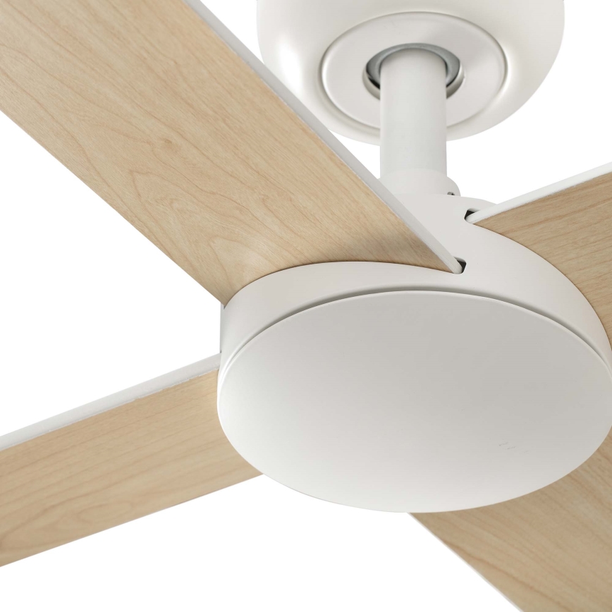 FARO 34355WT - Stropní ventilátor RUDDER L bílá/béžová pr. 132 cm Wi-Fi Tuya + dálkové ovládání