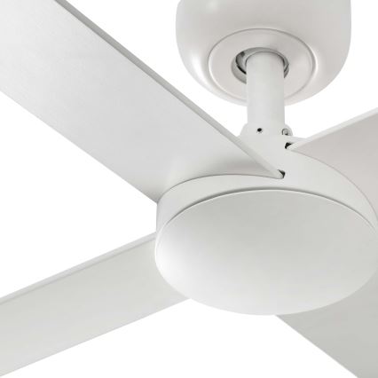 FARO 34355WT - Stropní ventilátor RUDDER L bílá/béžová pr. 132 cm Wi-Fi Tuya + dálkové ovládání