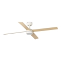 FARO 34355WT1S - LED Stmívatelný stropní ventilátor RUDDER L LED/18W/230V 2700/3000/4000K pr. 132 cm béžová/bílá Wi-Fi Tuya + dálkové ovládání