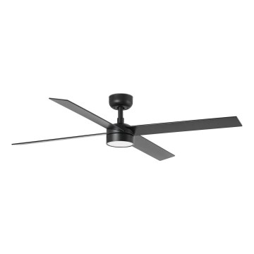 FARO 34356-1TW - LED Stmívatelný stropní ventilátor RUDDER L LED/20W/230V černá/hnědá pr. 132 cm + dálkové ovládání