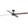 FARO 34356WT-1TW - LED Stmívatelný stropní ventilátor RUDDER L LED/18W/230V 2700/4350/6000K hnědá/černá pr. 132 cm Wi-Fi Tuya + dálkové ovládání