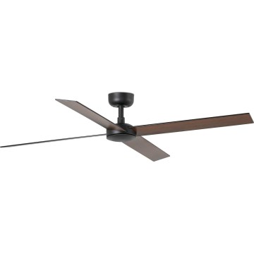 FARO 34356WT - Stropní ventilátor RUDDER L hnědá/černá pr. 132 cm Wi-Fi Tuya + dálkové ovládání