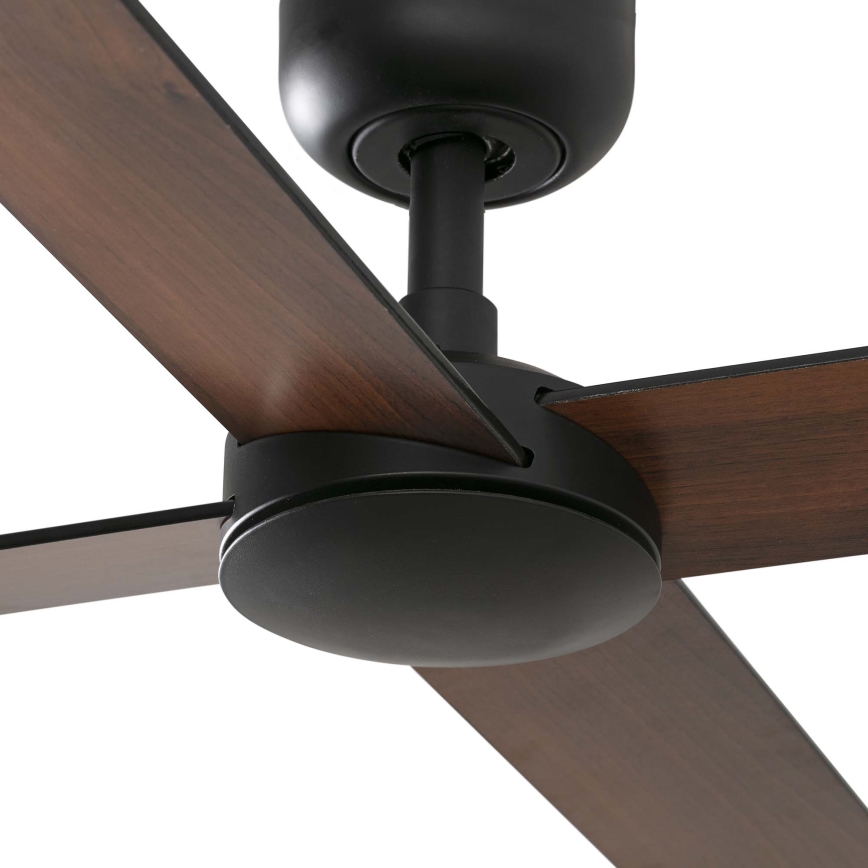 FARO 34356WT - Stropní ventilátor RUDDER L hnědá/černá pr. 132 cm Wi-Fi Tuya + dálkové ovládání