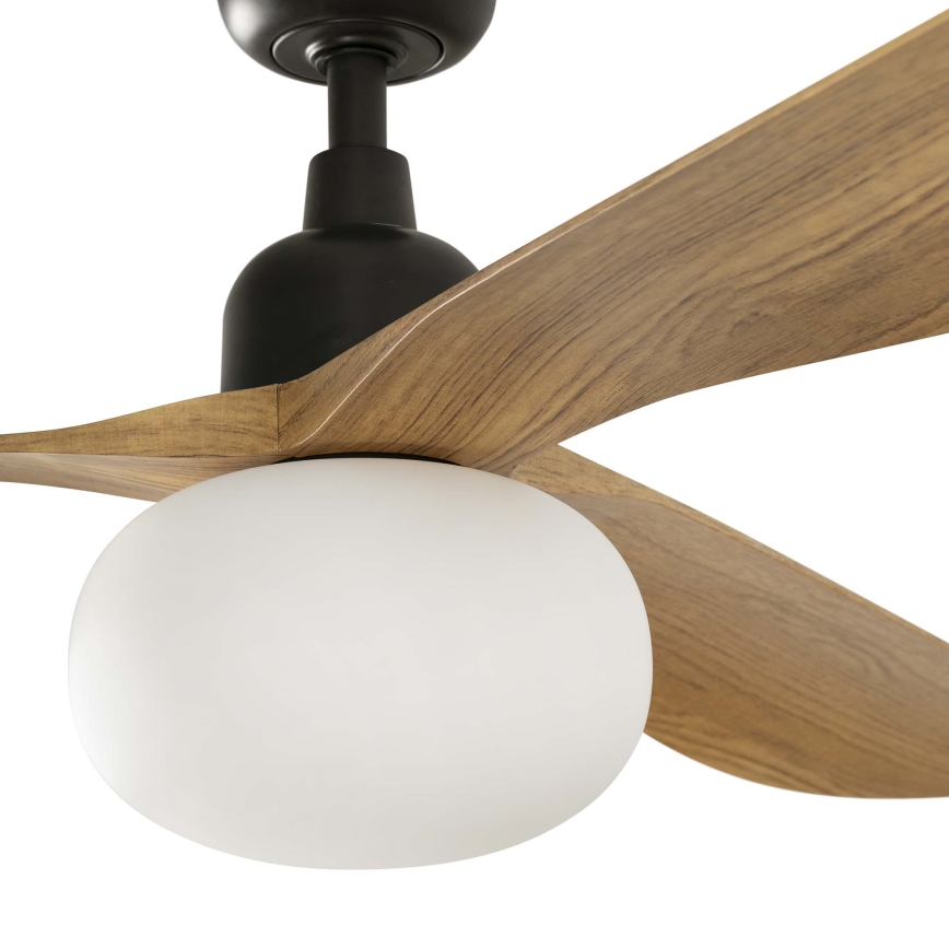 FARO 34360WT-11L - Stropní ventilátor OUTWOOD L 1xE27/15W/230V hnědá/černá pr. 150 cm Wi-Fi Tuya IP44 + dálkové ovládání