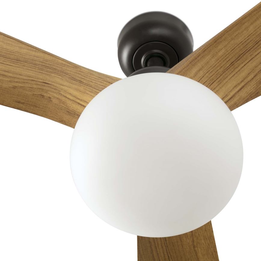 FARO 34360WT-11L - Stropní ventilátor OUTWOOD L 1xE27/15W/230V hnědá/černá pr. 150 cm Wi-Fi Tuya IP44 + dálkové ovládání