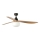 FARO 34360WT-11L - Stropní ventilátor OUTWOOD L 1xE27/15W/230V hnědá/černá pr. 150 cm Wi-Fi Tuya IP44 + dálkové ovládání
