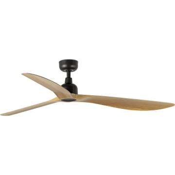 FARO 34360WT - Stropní ventilátor OUTWOOD L hnědá/černá pr. 150 cm Wi-Fi Tuya IP44 + dálkové ovládání