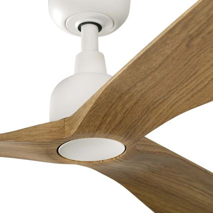 FARO 34361WT - Stropní ventilátor OUTWOOD L hnědá/bílá pr. 150 cm Wi-Fi Tuya IP44 + dálkové ovládání