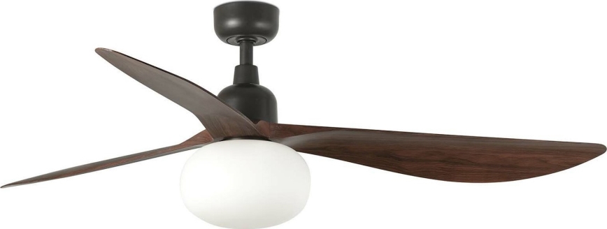 FARO 34362WT-11L - Stropní ventilátor OUTWOOD L 1xE27/15W/230V hnědá/černá pr. 150 cm Wi-Fi Tuya IP44 + dálkové ovládání