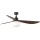 FARO 34362WT-11L - Stropní ventilátor OUTWOOD L 1xE27/15W/230V hnědá/černá pr. 150 cm Wi-Fi Tuya IP44 + dálkové ovládání