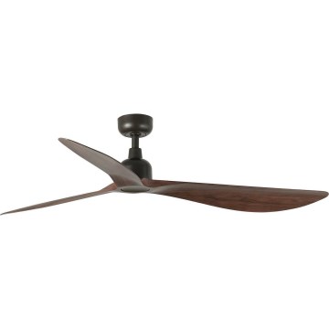 FARO 34362WT - Stropní ventilátor OUTWOOD L hnědá/černá pr. 150 cm Wi-Fi Tuya IP44 + dálkové ovládání