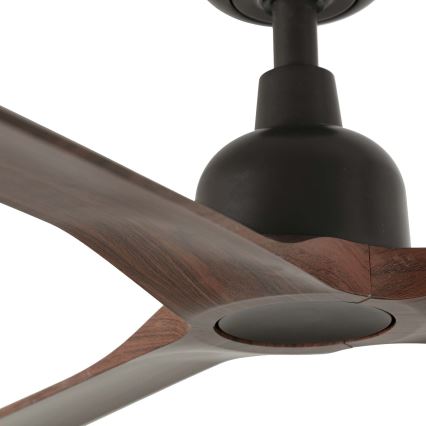 FARO 34362WT - Stropní ventilátor OUTWOOD L hnědá/černá pr. 150 cm Wi-Fi Tuya IP44 + dálkové ovládání