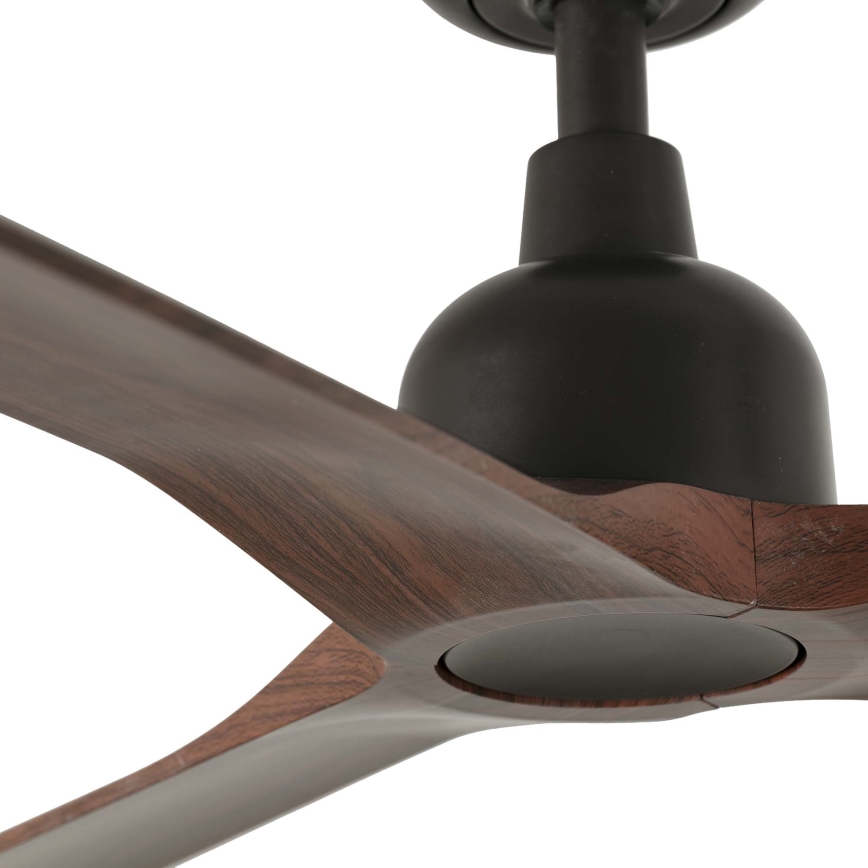 FARO 34362WT - Stropní ventilátor OUTWOOD L hnědá/černá pr. 150 cm Wi-Fi Tuya IP44 + dálkové ovládání
