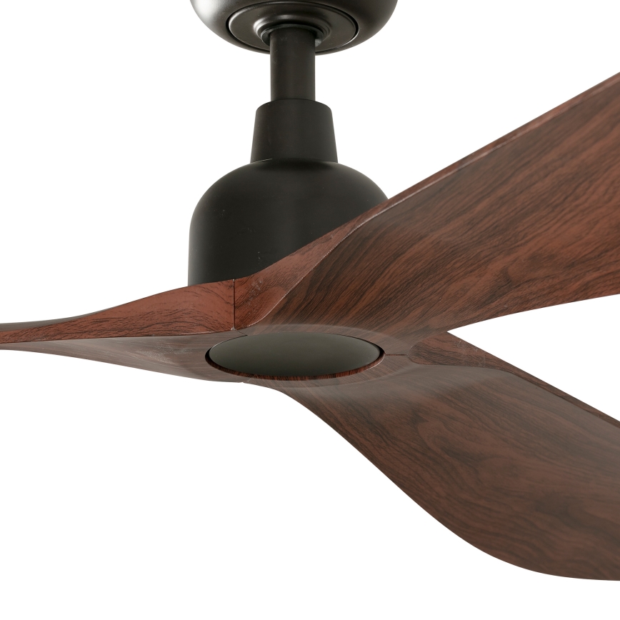 FARO 34362WT - Stropní ventilátor OUTWOOD L hnědá/černá pr. 150 cm Wi-Fi Tuya IP44 + dálkové ovládání