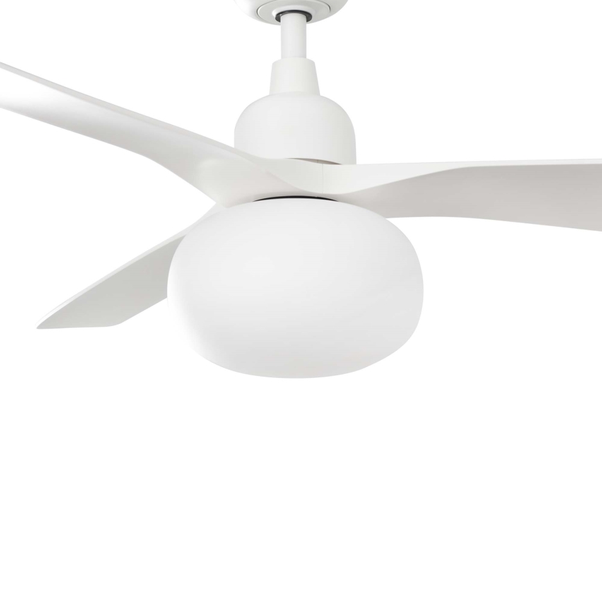 FARO 34363WT-11L - Stropní ventilátor OUTWOOD L 1xE27/15W/230V bílá pr. 150 cm Wi-Fi Tuya IP44 + dálkové ovládání