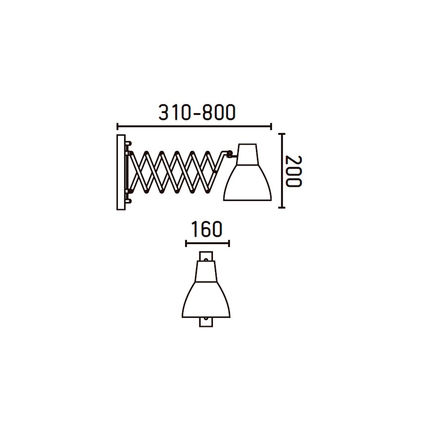 FARO 40062 - Nástěnné svítidlo PETRA 1xE14/40W/230V