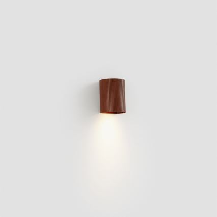 FARO 40529 - Nástěnné svítidlo SOLE 1xGU10/8W/230V cihlová vroubkovaná kulatý