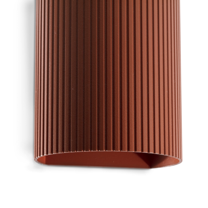 FARO 40529 - Nástěnné svítidlo SOLE 1xGU10/8W/230V cihlová vroubkovaná kulatý