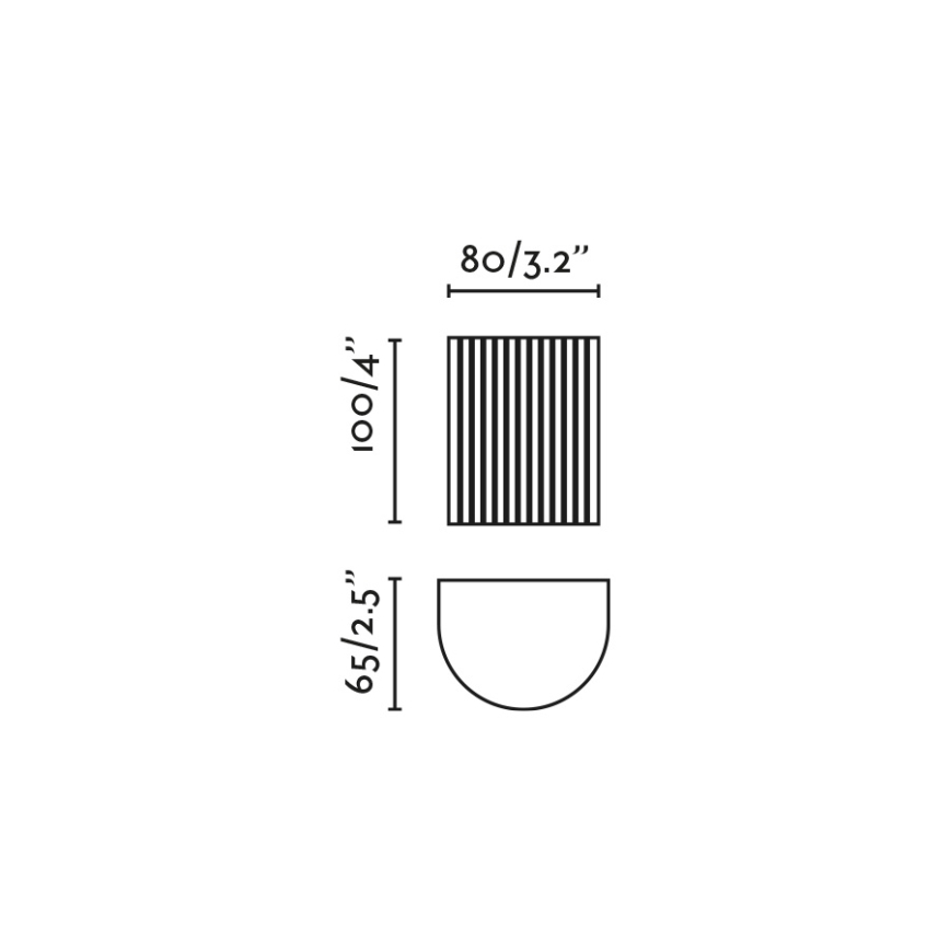 FARO 40529 - Nástěnné svítidlo SOLE 1xGU10/8W/230V cihlová vroubkovaná kulatý