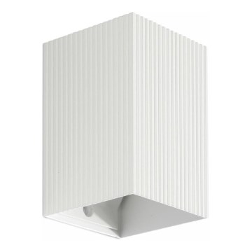 FARO 40534 - Nástěnné svítidlo SOLE 1xGU10/8W/230V bílá vroubkovaná hranatý