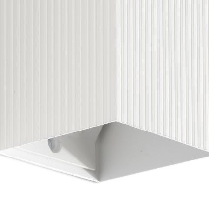 FARO 40534 - Nástěnné svítidlo SOLE 1xGU10/8W/230V bílá vroubkovaná hranatý