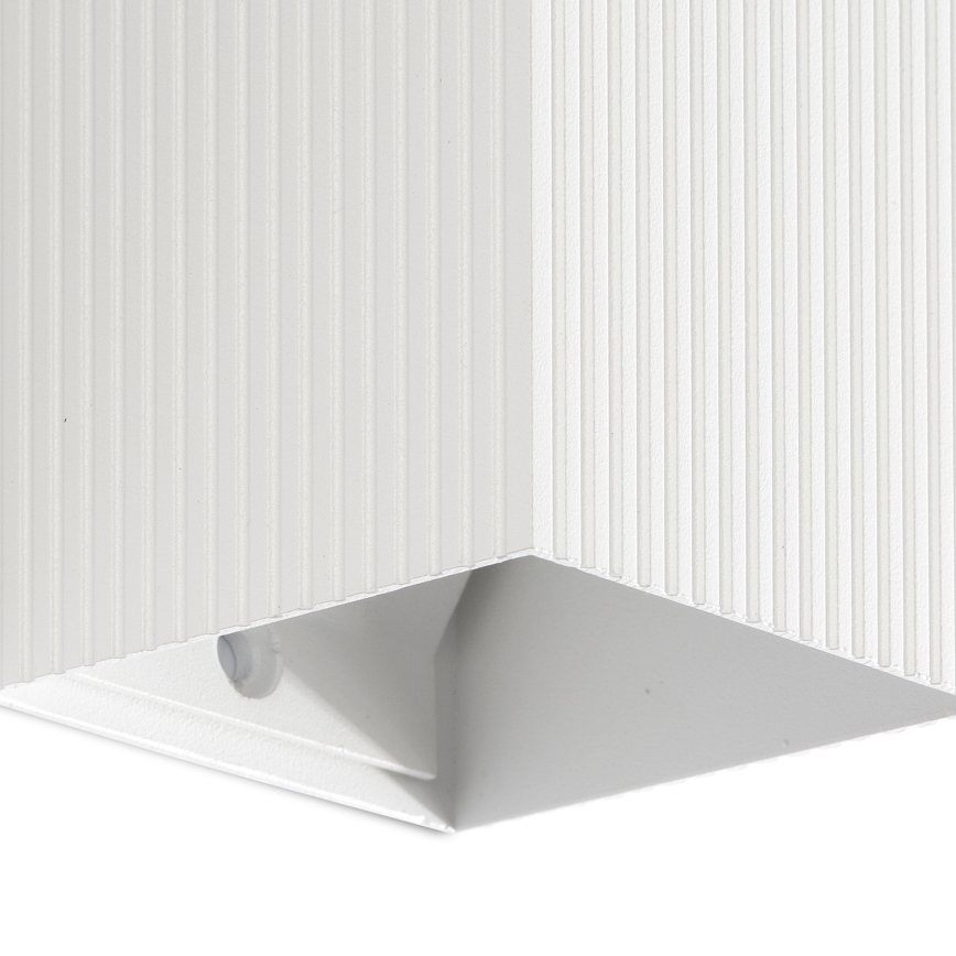 FARO 40534 - Nástěnné svítidlo SOLE 1xGU10/8W/230V bílá vroubkovaná hranatý