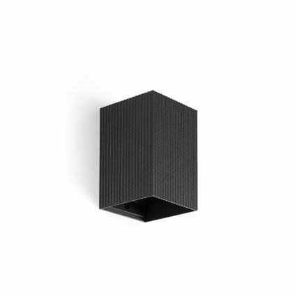 FARO 40535 - Nástěnné svítidlo SOLE 1xGU10/8W/230V černá vroubkovaná hranatý